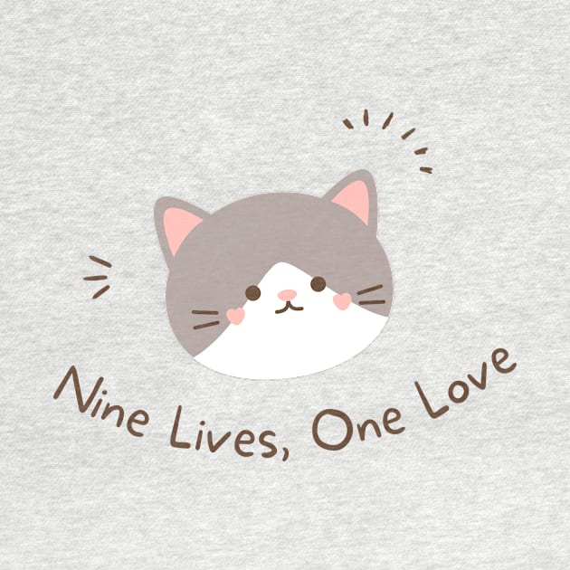 Nine Lives, One Love Cat by Teeliciously